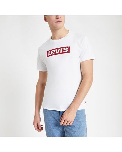 Levi's River Island Chest Logo Crew Neck T-shirt - White