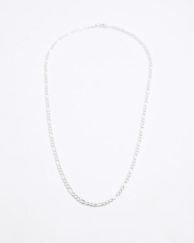 River Island Silver Colour Chain Necklace - White