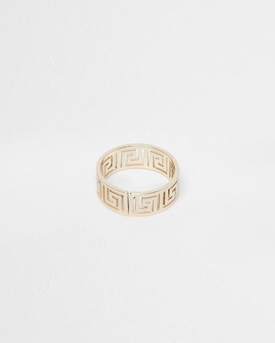 River Island Gold Ring - White