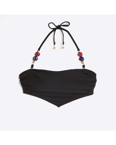 River Island Black Bandeau Scarf Bikini Top
