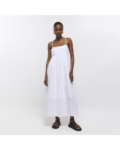 River Island Cami Maxi Dress - White