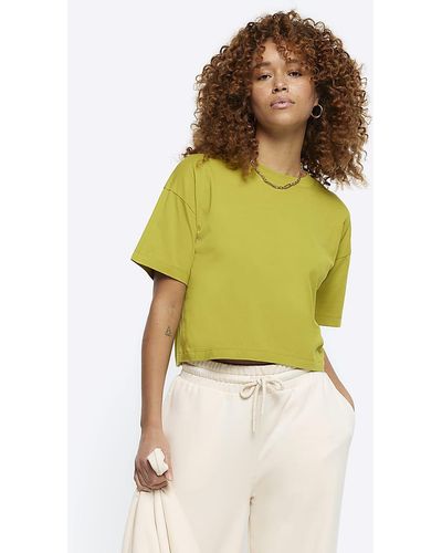 River Island Boxy T-shirt - Yellow