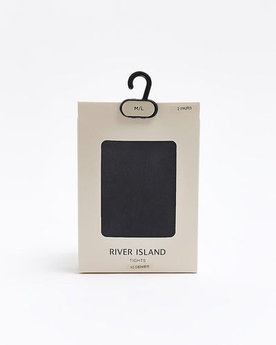 River Island 10 Denier Tights Multipack - White
