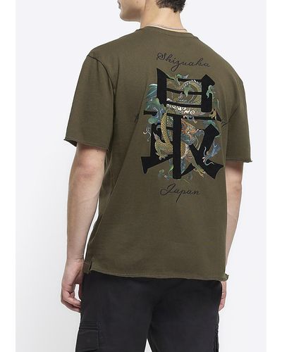 River Island Dragon Graphic T-shirt - Green