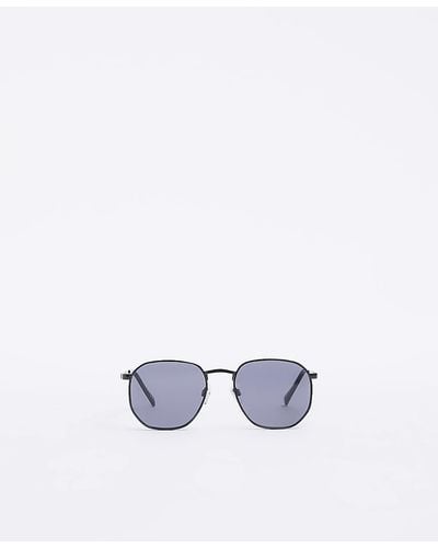 River Island Tinted Lenses Round Sunglasses - White