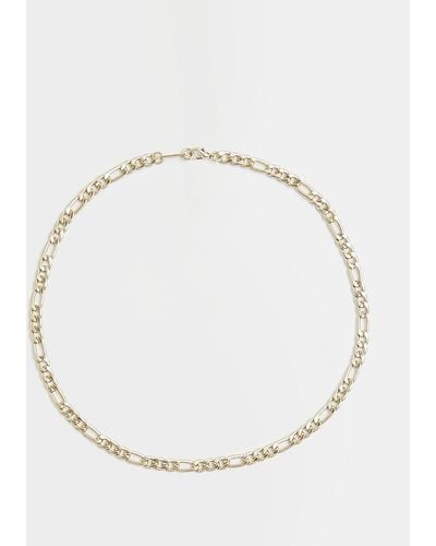 River Island Gold Plated Curb Chain Necklace - Natural