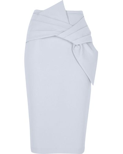 River Island Blue Bow Front Pencil Skirt