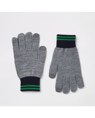 River Island Knitted Gloves - Grey