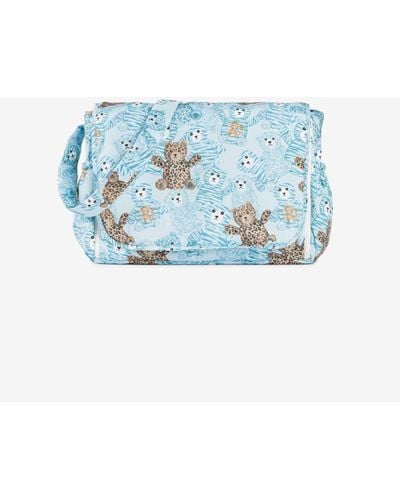 Roberto Cavalli Teddy Bear-print Baby Changing Bag - Blue