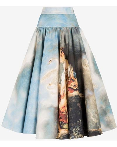 Roberto Cavalli Painting-print Skirt - Blue