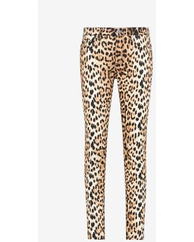 Roberto Cavalli Leopard-print Skinny Jeans - Natural
