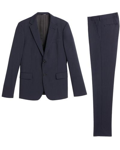 Roberto Cavalli Wool And Silk Slim Fit Suit - Blue