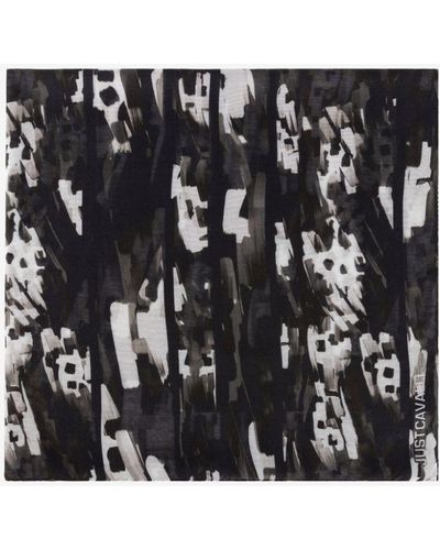 Roberto Cavalli Just Cavalli Abstract-print Scarf - Black