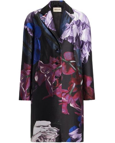 Black Roberto Cavalli Coats for Women | Lyst