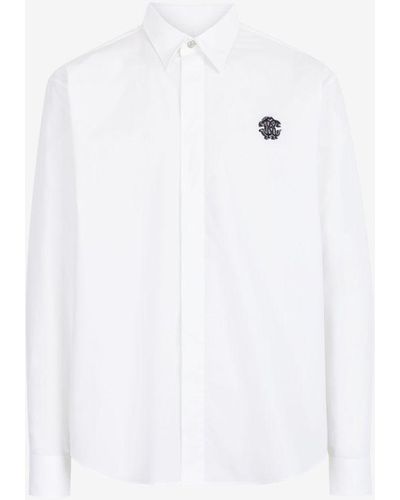Roberto Cavalli Hemd mit spiegelschlange - Weiß