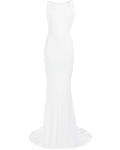 Roberto Cavalli Lace-trimmed Open-back Bridal Gown - White