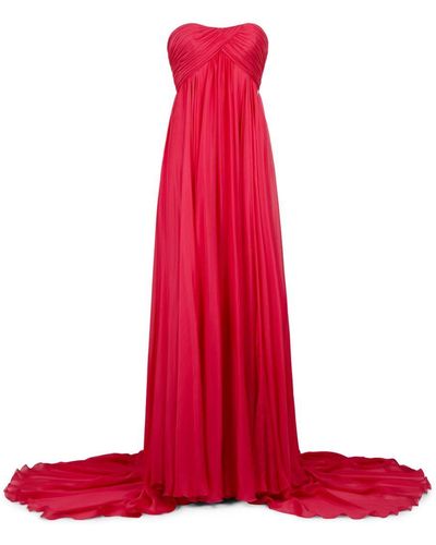 Roberto Cavalli Strapless silk maxi dress - Pink