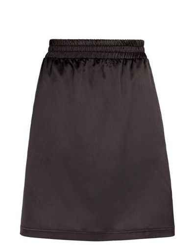 Roberto Cavalli Logo-stripe Mini Skirt - Black