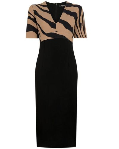 Roberto Cavalli Tiger-print Dress - Black