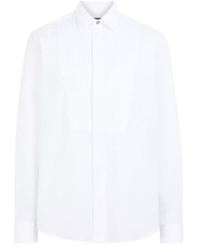 Roberto Cavalli Cotton Tuxedo Shirt - White