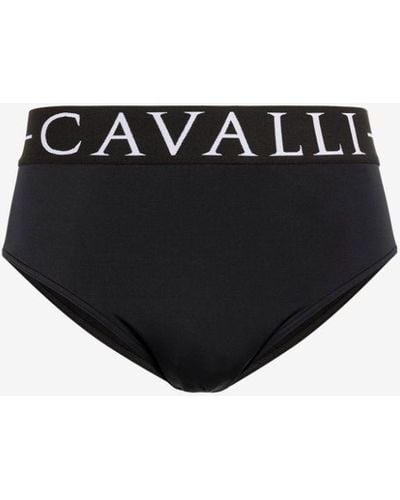 Roberto Cavalli Logo-print Swimming Trunks - Black