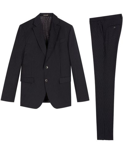 Roberto Cavalli Pinstripe Three-piece Suit - Black