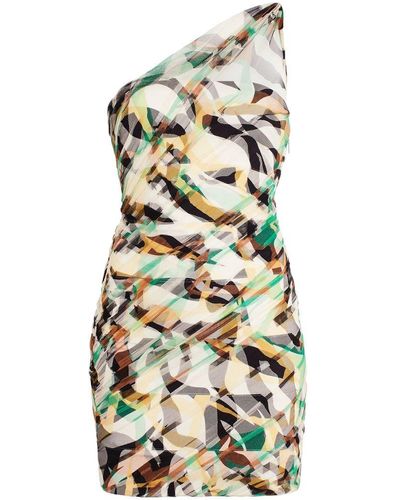 Roberto Cavalli Tüll-kleid mit macro tiger twiga print - Mehrfarbig