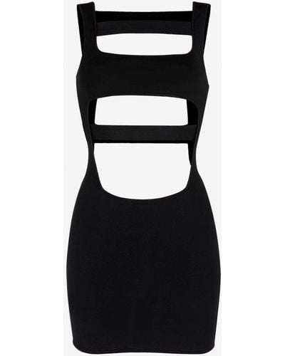 Roberto Cavalli Cut-out Detail Mini Dress - Black