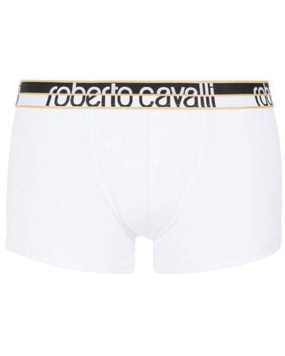 Roberto Cavalli Logo Boxer Briefs - White