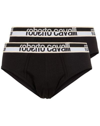 Roberto Cavalli Logo Briefs - Black