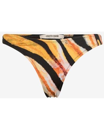 Roberto Cavalli Bikini-slip mit zebra-print - Orange