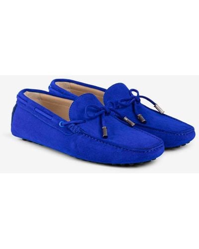 Roberto Cavalli Bow-detail Suede Loafers - Blue