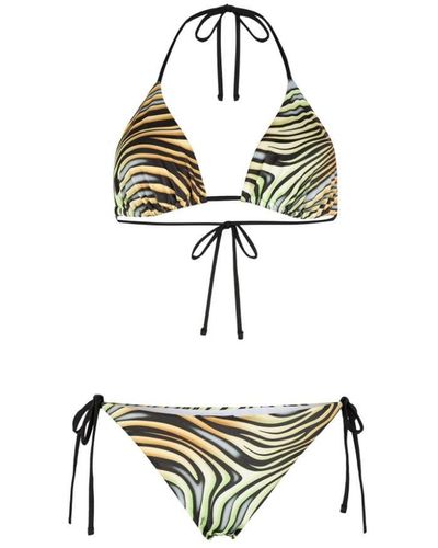 green leopard print bikini