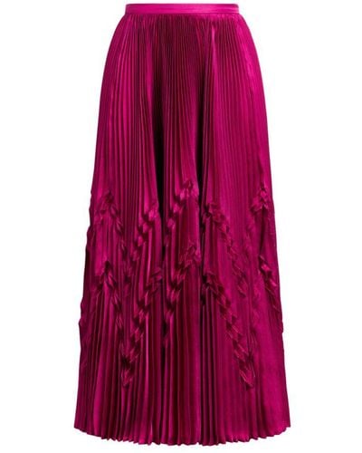 Roberto Cavalli Pleated Skirt - Pink