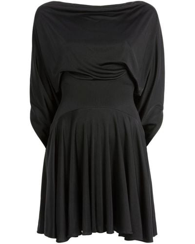 Roberto Cavalli Draped Mini Dress - Black