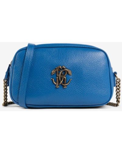 Roberto Cavalli Logo-embellished Shoulder Bag - Blue