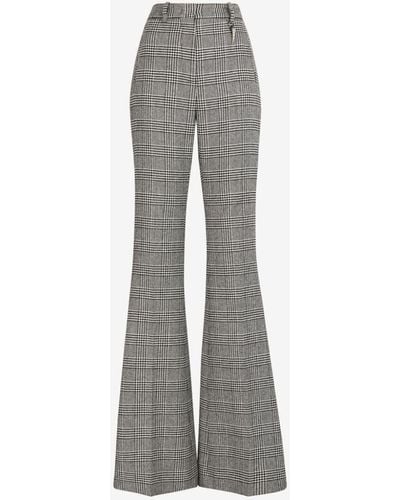 Roberto Cavalli Houndstooth Flared Trousers - Grey