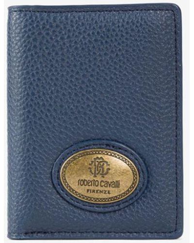 Roberto Cavalli Rc Monogram Bi-fold Wallet - Blue