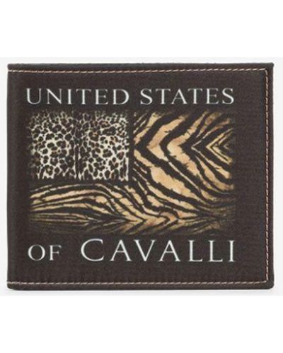Roberto Cavalli Brieftasche mit animalischem patchwork-print - Weiß