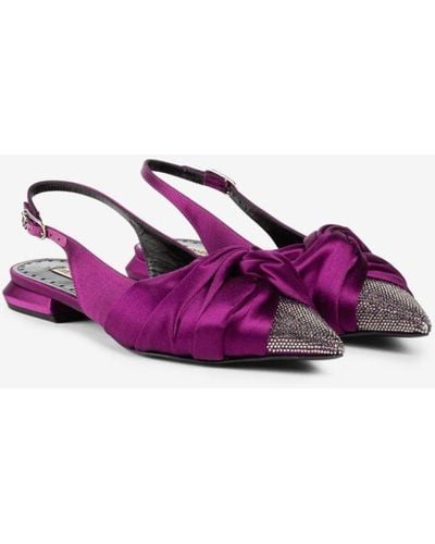 Roberto Cavalli Le Pettegole Crystal-embellished Slingback Court Shoes - Purple