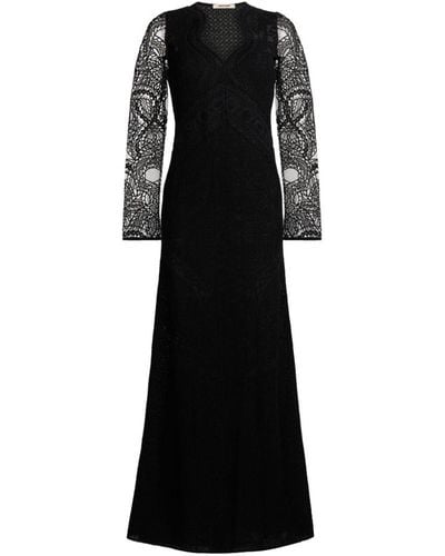 Roberto Cavalli Lace Maxi Dress - Black