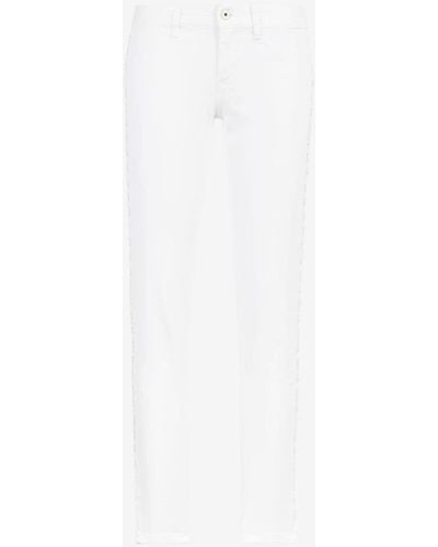 Roberto Cavalli Just Cavalli Lace Side Stripe Jeans - White