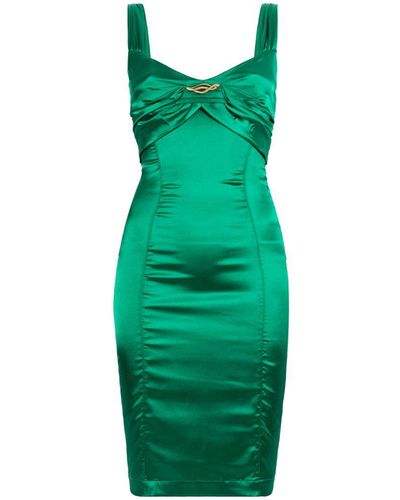Roberto Cavalli Snake-embellished Bodycon Dress - Green
