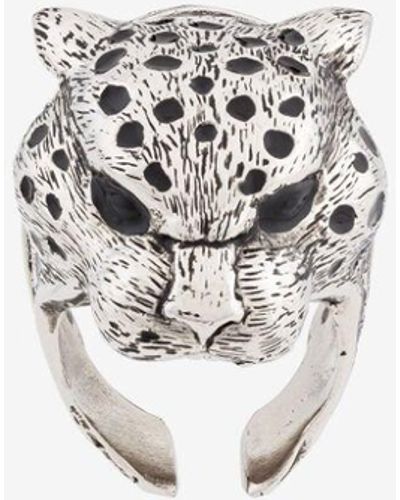 Roberto Cavalli Panther Head Ring - Metallic