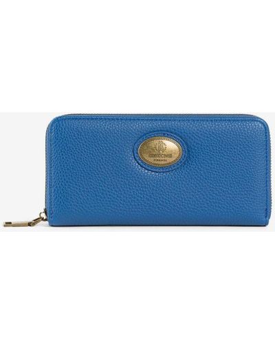 Roberto Cavalli Rc Monogram Zip-around Wallet - Blue