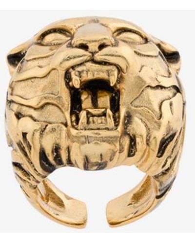 Roberto Cavalli Tiger Head Ring - Metallic