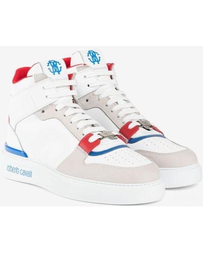 Roberto Cavalli Hi-top sneakers mit rc-monogramm - Weiß