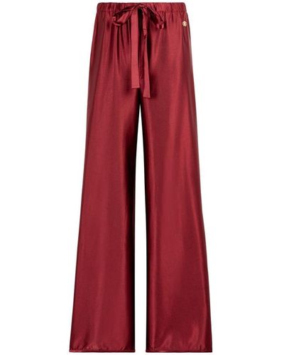 Roberto Cavalli Wide-leg Pants - Red
