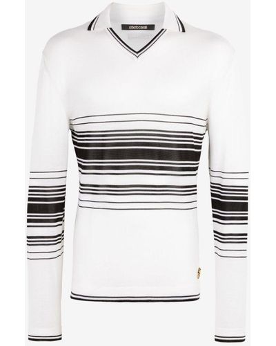 Roberto Cavalli Striped Sweater - White