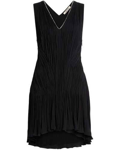 Roberto Cavalli Pleated Embellished Dress - Black